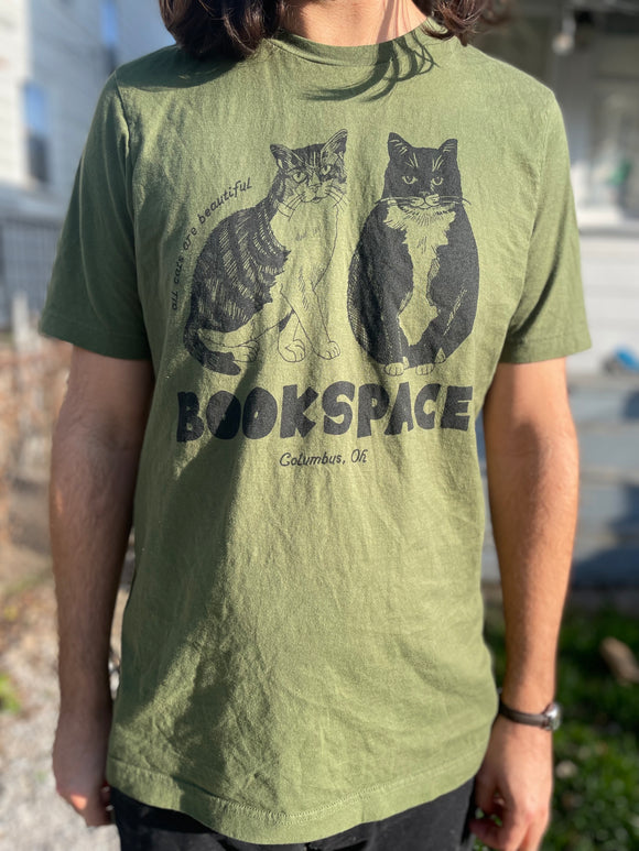 Adult Bookspace T-Shirt—All Cats Are Beautiful